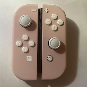 Custom Nintendo Switch Joy-Con Controllers Pink with White