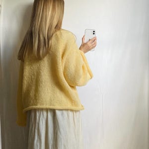 Raglan Strickpullover, Alpaka und Seide Pullover, Pull über Pullover, Handgemachter Alpaka Pullover