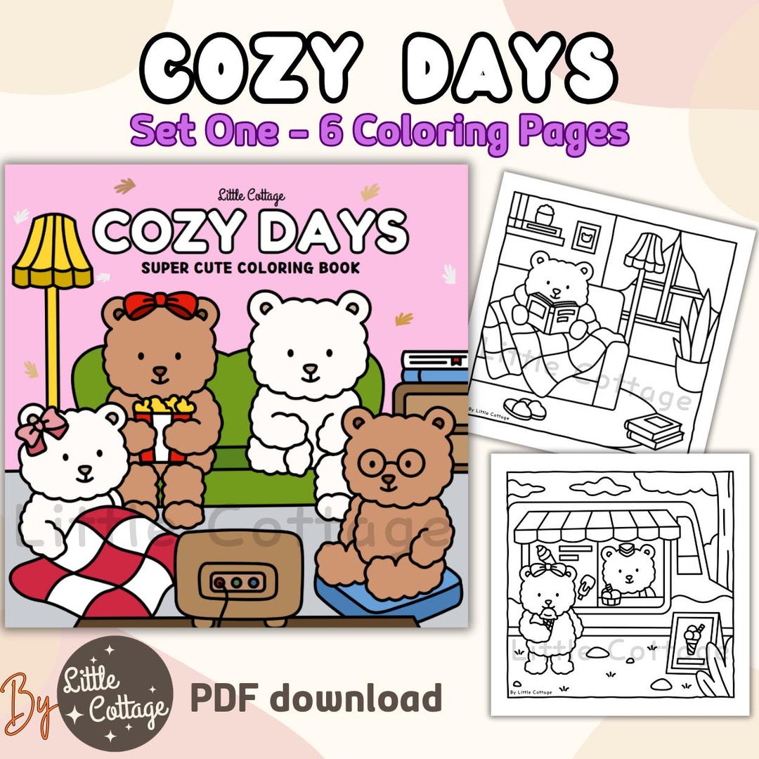 Cozy Days Coloring Pages 2025 Cozy Days Coloring Pages 2025