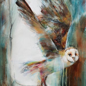 A Twilight Sojourn - A Fine Art Barn Owl Print by Jen Singh
