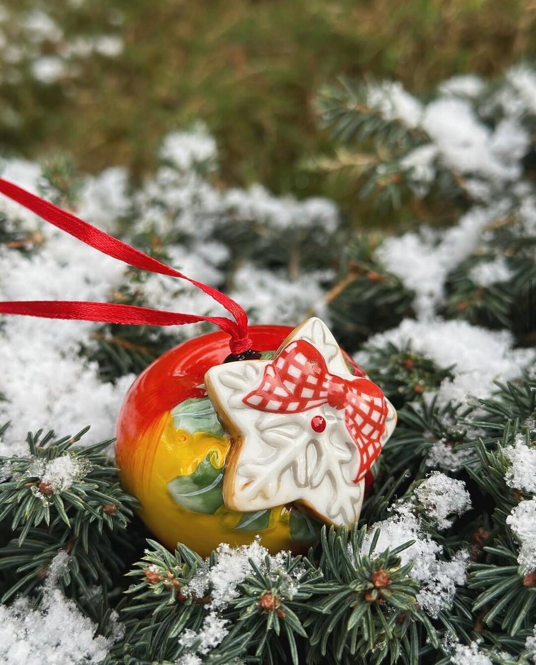 ビレロイボッホ クリスマス オーナメント 4つセット ヴィンテージ