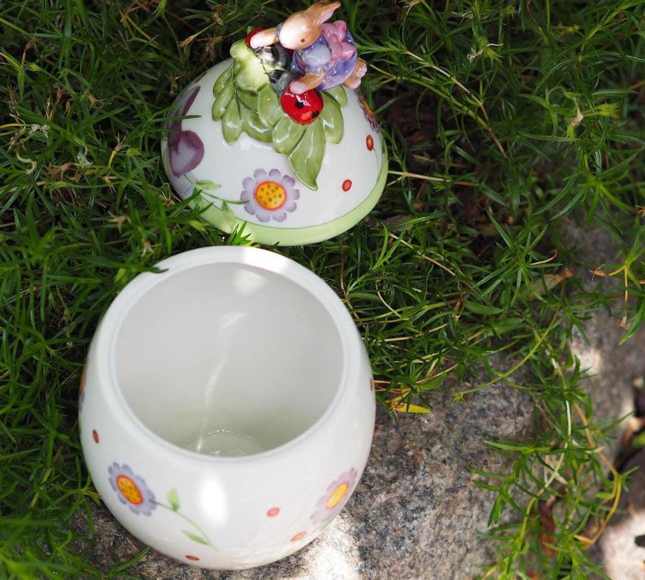 Villeroy & Boch うさぎの置物 エッグ型小物入れイースター箱付