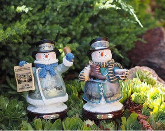 BROKEN Thomas Kinkade Snowman Train White Christmas - Etsy