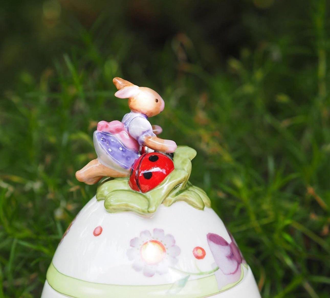 Villeroy & Boch うさぎの置物 エッグ型小物入れイースター箱付