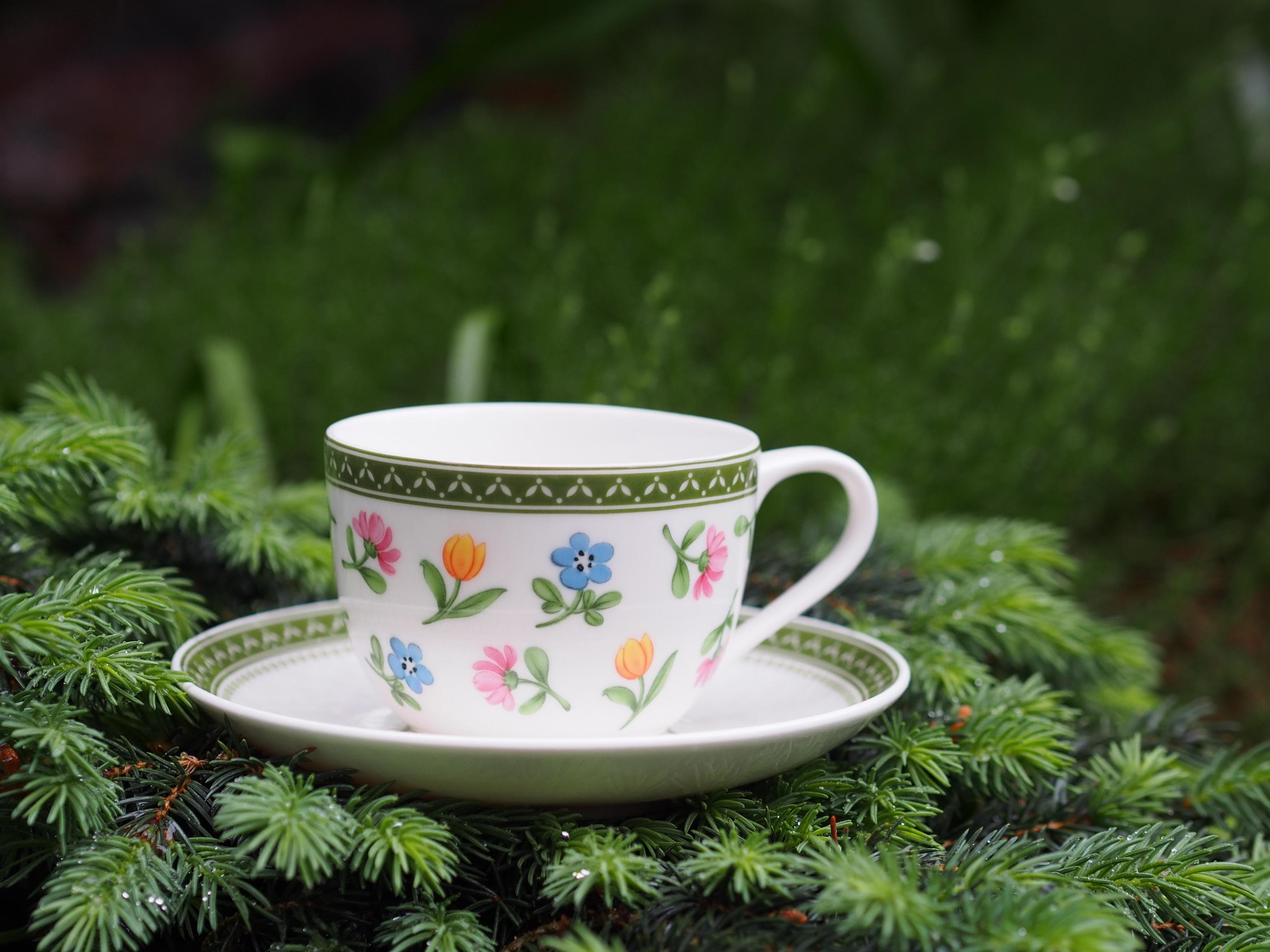 Set of two (2) Villeroy & Boch Farmers Spring coffee cups with 