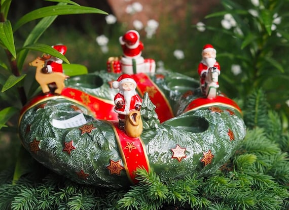 Villeroy &Boch クリスマス飾り　陶器　アンティーク　ビンテージ Villeroy & Boch Christmas Toys Memory Advent Wreath Tealight