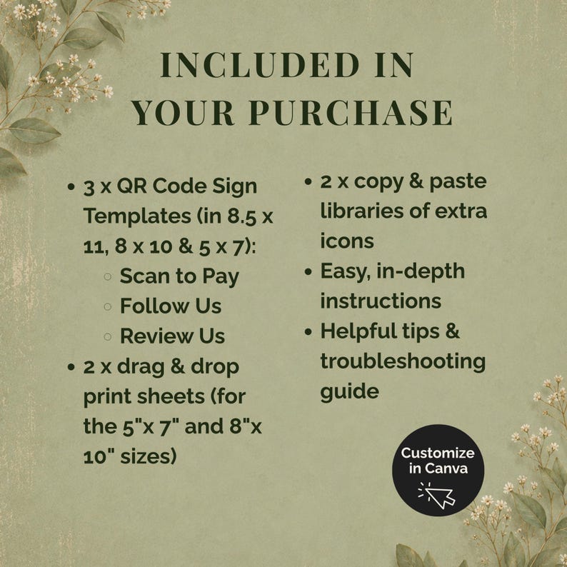 Retro Qr Code Vintage QR Code Sign Bundle: Scan to Pay, Google Review, Social Media ...