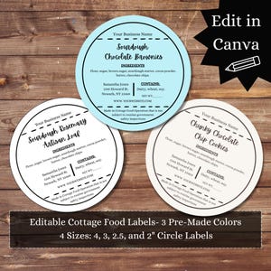 Etiqueta de comida casera imprimible / Etiqueta de comida personalizada / Plantilla de Canva editable / Etiqueta de ingredientes de panadería DIY / Etiqueta de empaque para pequeñas empresas