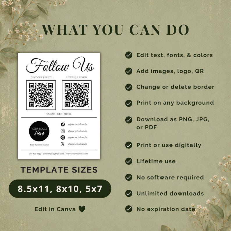 Retro Qr Code Vintage QR Code Sign Bundle: Scan to Pay, Google Review, Social Media ...