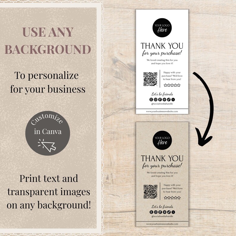 Editable Box Label Template, Custom Packaging Sticker for Small ...