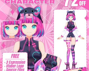 CUSTOM LIVE2D VTUBER MODEL | Vtuber assets, live2d model, Vtuber Design, Anime, Anime art, Vtuber Male and Female, Vtuber Rigging