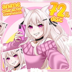 Custom Anime Commission, Anime PFP,  Original Character For Profile Picture, Icon, Anime Couple, Fanart, Drawing Anime, Personalized Gift