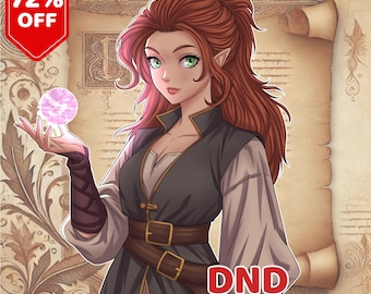 Personaje personalizado de D&D, encargo de personaje de D&D, retrato de personaje de D&D, Dungeons and Dragon, hoja de personaje de D&D, regalo de D&D, regalos para el Día del Padre