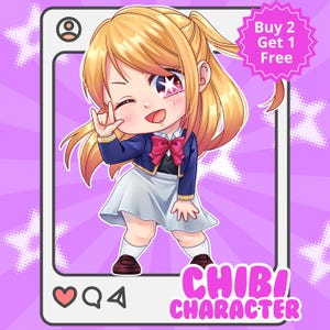 Custom Chibi Character | Chibi Character | Chibi Fanart | Chibi Logo | Cute Chibi | Chibi emotes | Couple Chibi |Kawaii Portrait|Easter Gift