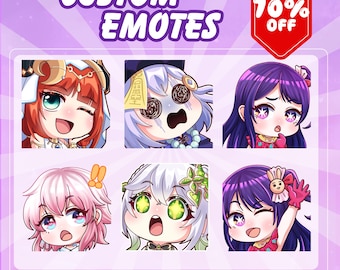 CUSTOM TWITCH EMOTES, Animated Emotes, Custom Emotes, Chibi Emotes, Twitch Emotes, Twitch Emotes Pack, Twitch Emoji, Discord Emotes