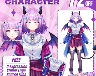 Custom Vtuber Any Gender, Vtuber design commission, Live2d model commission, Vtuber assets, Vtuber rigging, Live2d, Ready to use