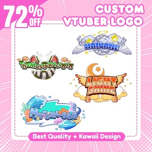 Custom Vtuber Logo | Animated VTuber Logo for stream | PNGtuber Logo | GIFTuber Logo | Vtuber Logo | Kawaii Logo | Logo Commission