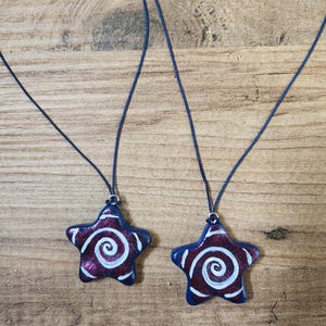 Spiral Star Necklace – Shimmering Cosmic Whimsigoth Y2K Pendant image 7