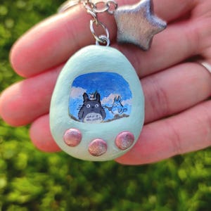 Totoro Tamagotchi Keychain My Neighbor Totoro Studio Ghibli Fan Gift Polymer Clay Charms