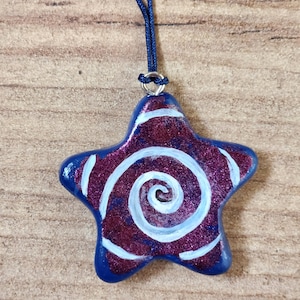 Spiral Star Necklace – Shimmering Cosmic Whimsigoth Y2K Pendant image 3