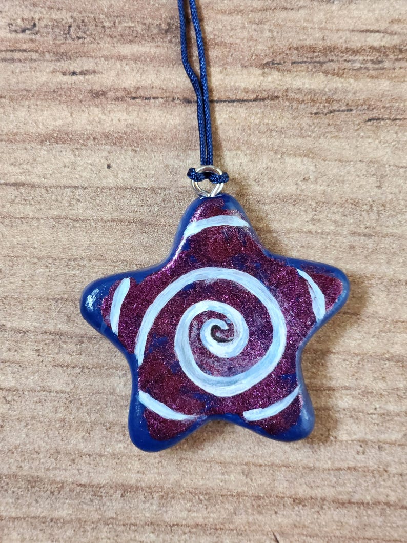 Spiral Star Necklace – Shimmering Cosmic Whimsigoth Y2K Pendant image 3