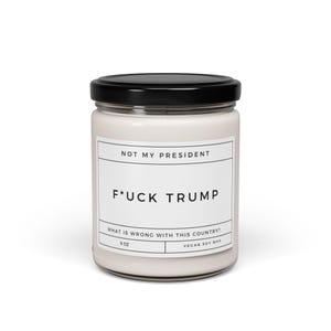 F*CK Trump Candle, Not my President, Kamala Harris, Anti Trump Candle, Gift for friend, Save America, Funny, Co-worker, Not going back