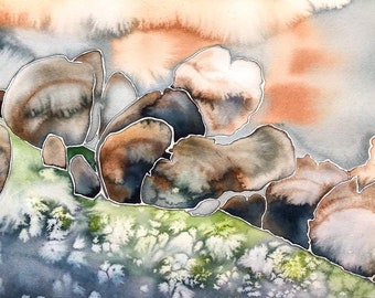 Shelf Fungi 3 - Original Watercolor Painting