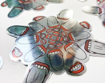 4” Mirror Vinyl Sticker - “Mouth Mirror”