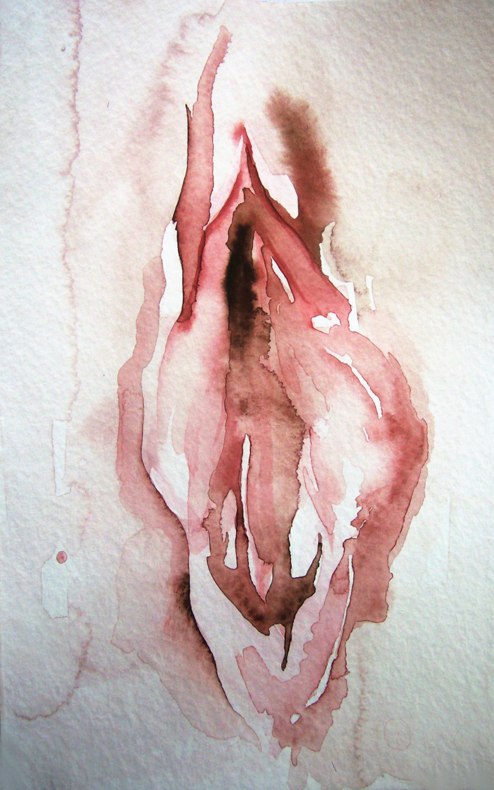 Vulva Painting Small But Great Blue Poster