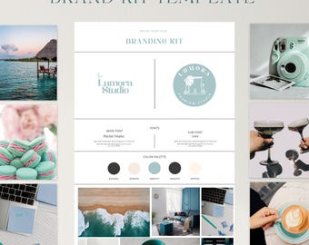Editable Logo Business Card Branding Kit, Canva Template