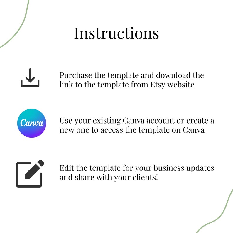 Digital branding template available for instant download. No physical product, easy to access and edit immediately after purchase.