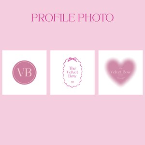 Coquette Branding Kit, Mini Branding Kit, Pink Business Logo, Canva