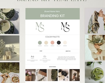 Minimalist Brand Kit Template, Editable Canva Design