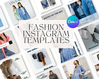 Mallar för mode, Instagram Canva, klädmärken, sociala medier