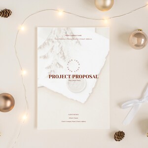 Redigerbar mall för affärsförslag, minimalistisk presentation (Canva, PDF)