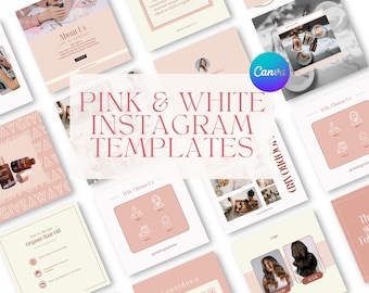 Rosa Instagram Post Canva Templates, Beauty Brand Social Media