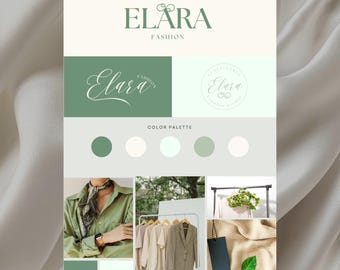Minimalist Logo Template, Eco Fashion Brand, DIY Canva Design (Instant Download)