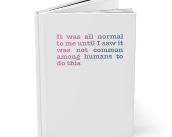 Thought Leading Journal Matte Hardcover, Modern Minimalist Hard Cover, Unique Writing Notebook,