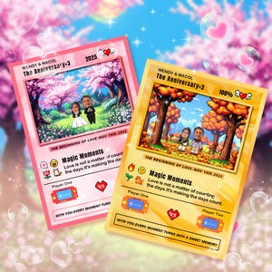 Carte d'anniversaire Pokémon personnalisée, carte Pokémon personnalisée, cadeau petit ami, cadeau petite amie, cadeau Pokémon personnalisé