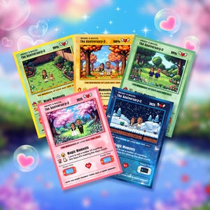 Persönliche Sammelkarte im Pokémon-Stil - personalisierte holografische Karte, echtes gedrucktes Geschenk