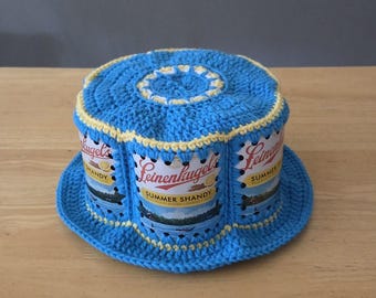 Crocheted Beer Can Hat - Leinenkugel's Summer Shandy