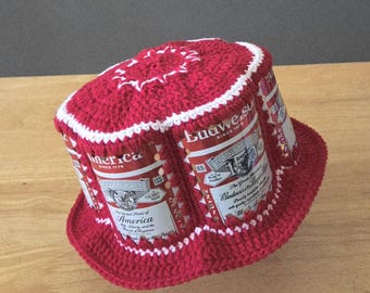 Crocheted Beer Can Hat - 2026 Budweiser Special Edition