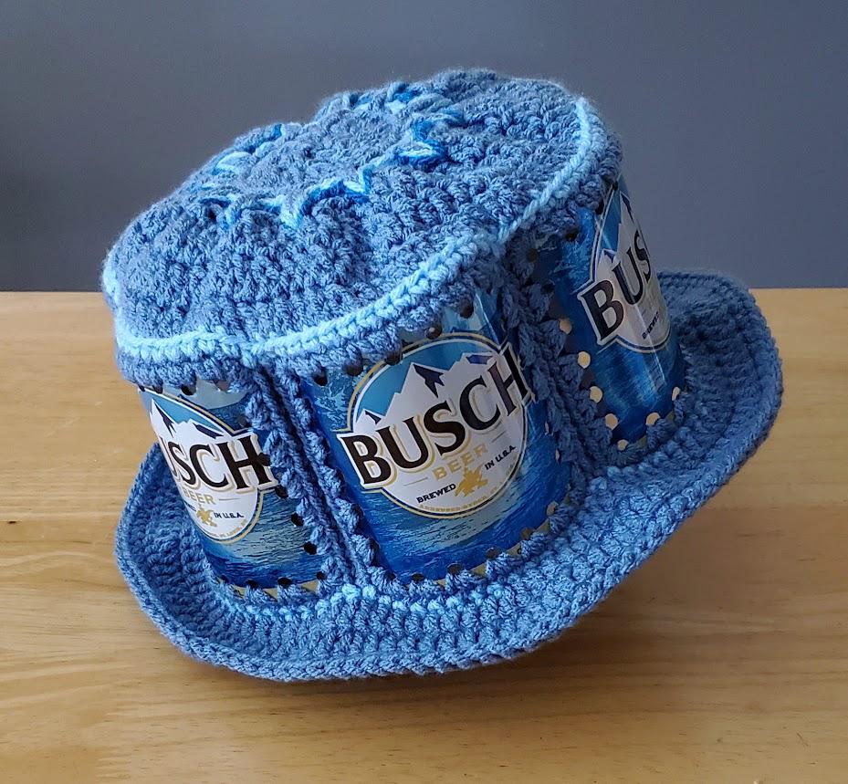 Crocheted Beer Can Hat - Busch - Etsy display picture 1