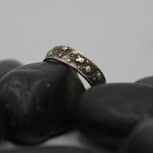 14k Gold Fused & Sterling Silver Band. Multi metal, Stacking Ring, Wedding Band