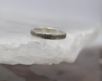 Thin Sterling Silver Stipple Ring