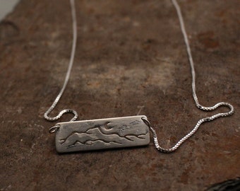 Collana Camel's Gomp Bar con luna e nuvole - MTO