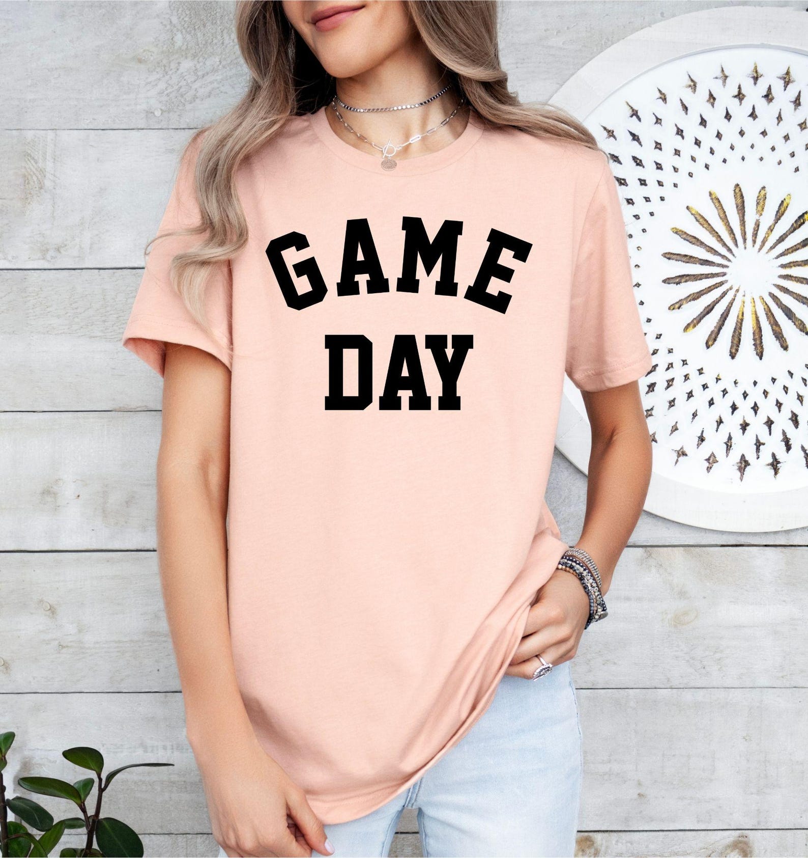 Mittoshop GAME DAY Round Neck Short Sleeve T-Shirt