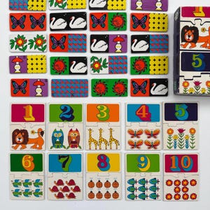 Vintage dominospel - domino-leerpuzzel - gratis verzending