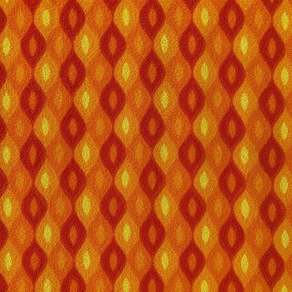 Delicious terry geometric vintage fabric - orange red yellow - free shipping