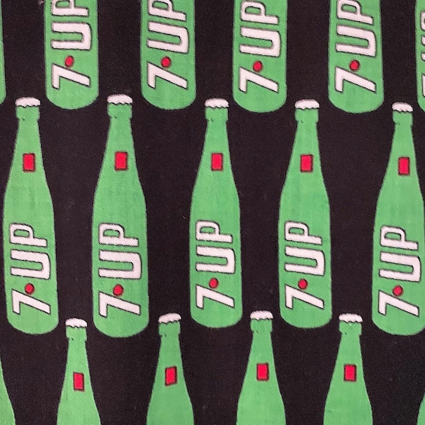 Vintage European 80s fabric 7-up  - free shipping